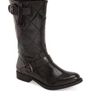 NWT Steve Madden Kearste Black Leather Boots